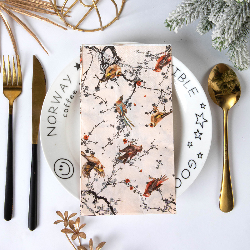 Birds Cherry Branches Napkins