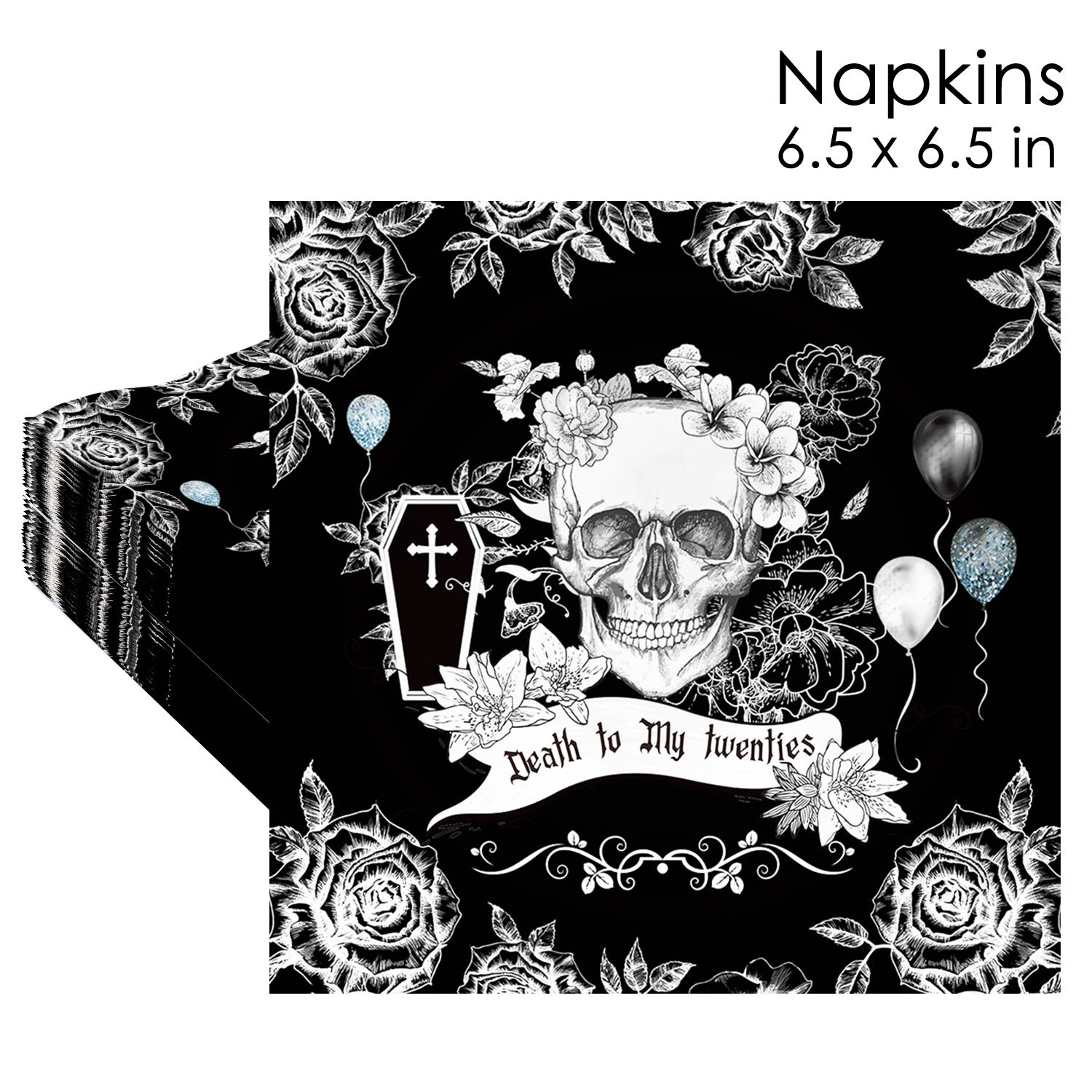 Blue Hydrangea Floral Napkins