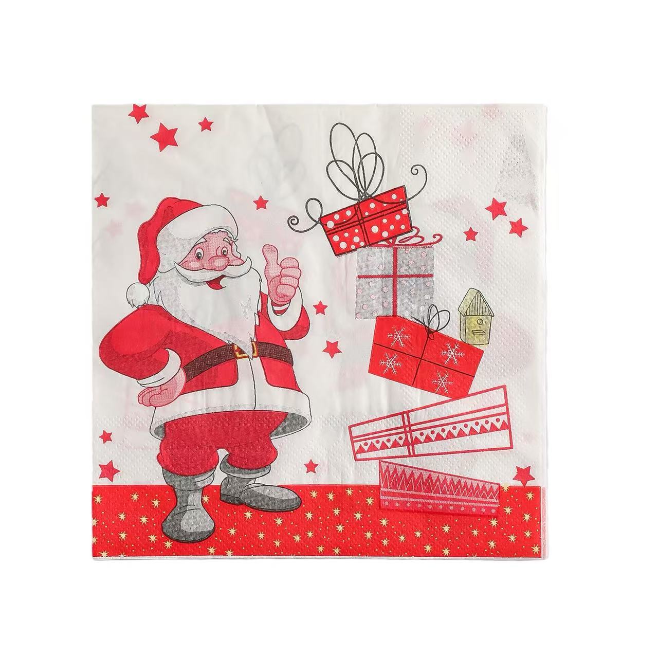 Cartoon Santa Gifts Napkins