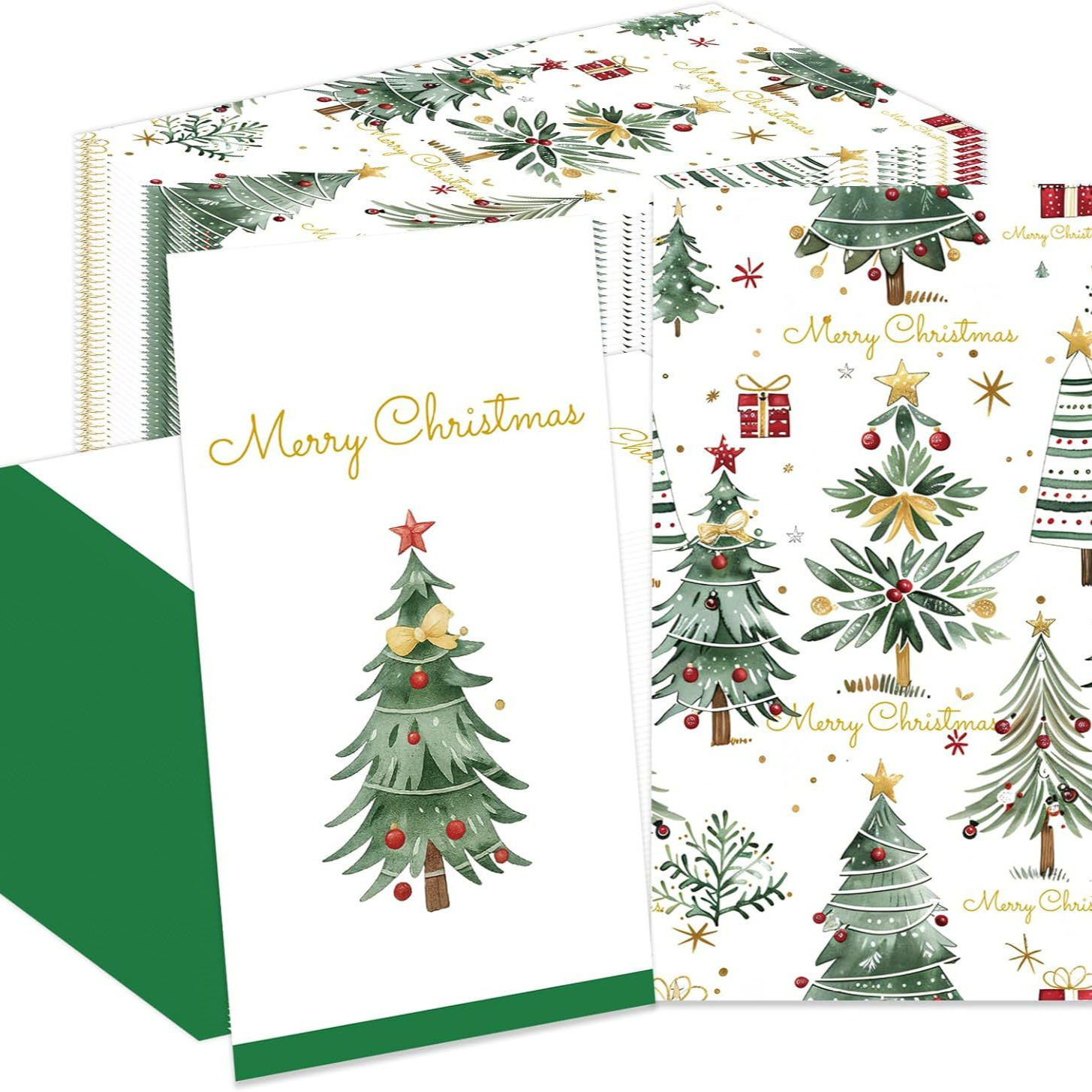 Christmas Cards & Trees Napkins