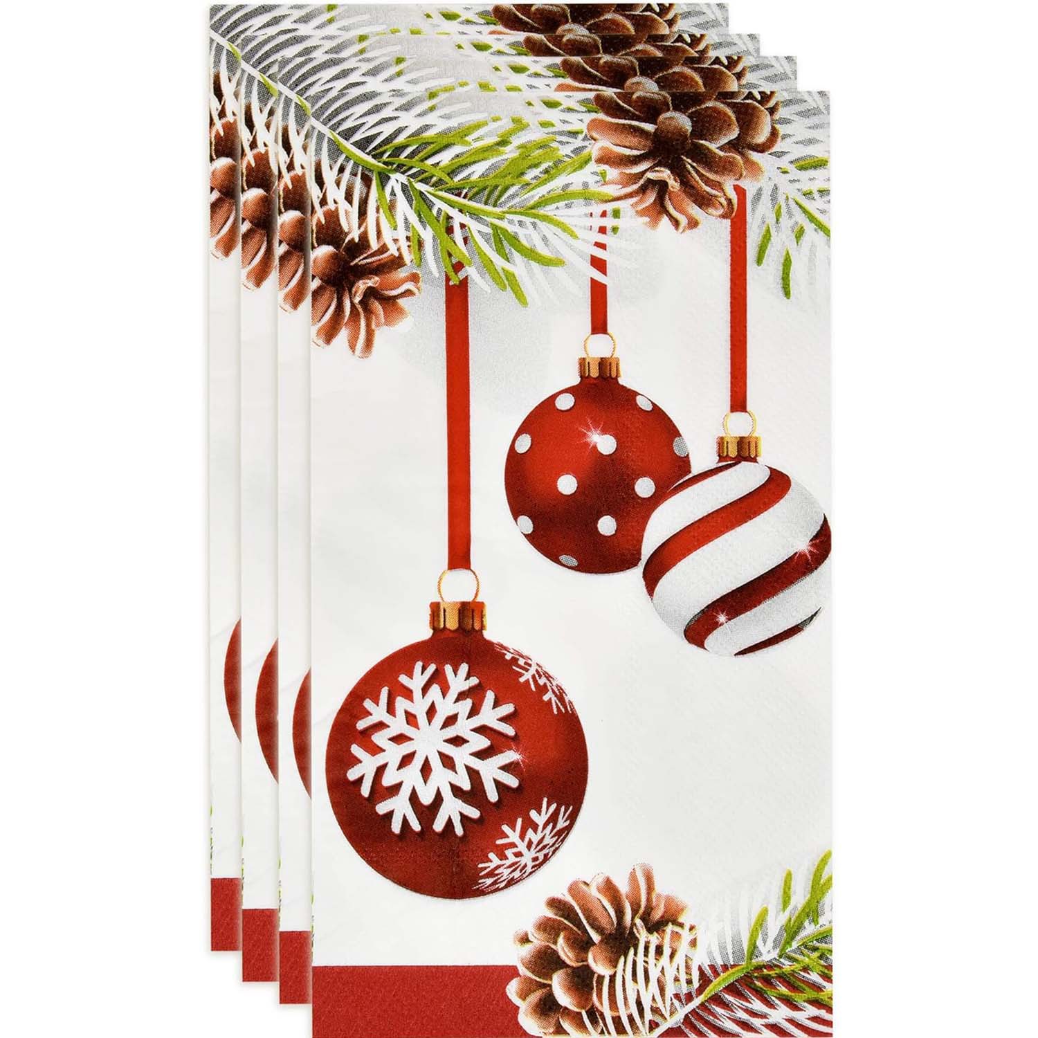 Red Christmas Ornaments Napkins