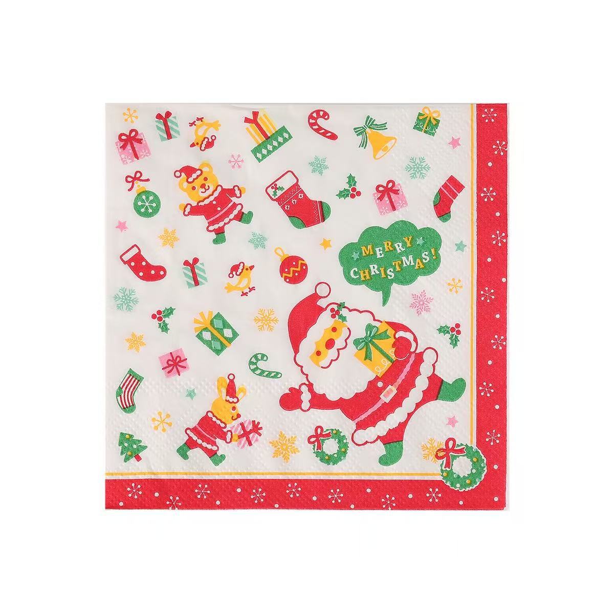 Cute Santa Friends Napkins