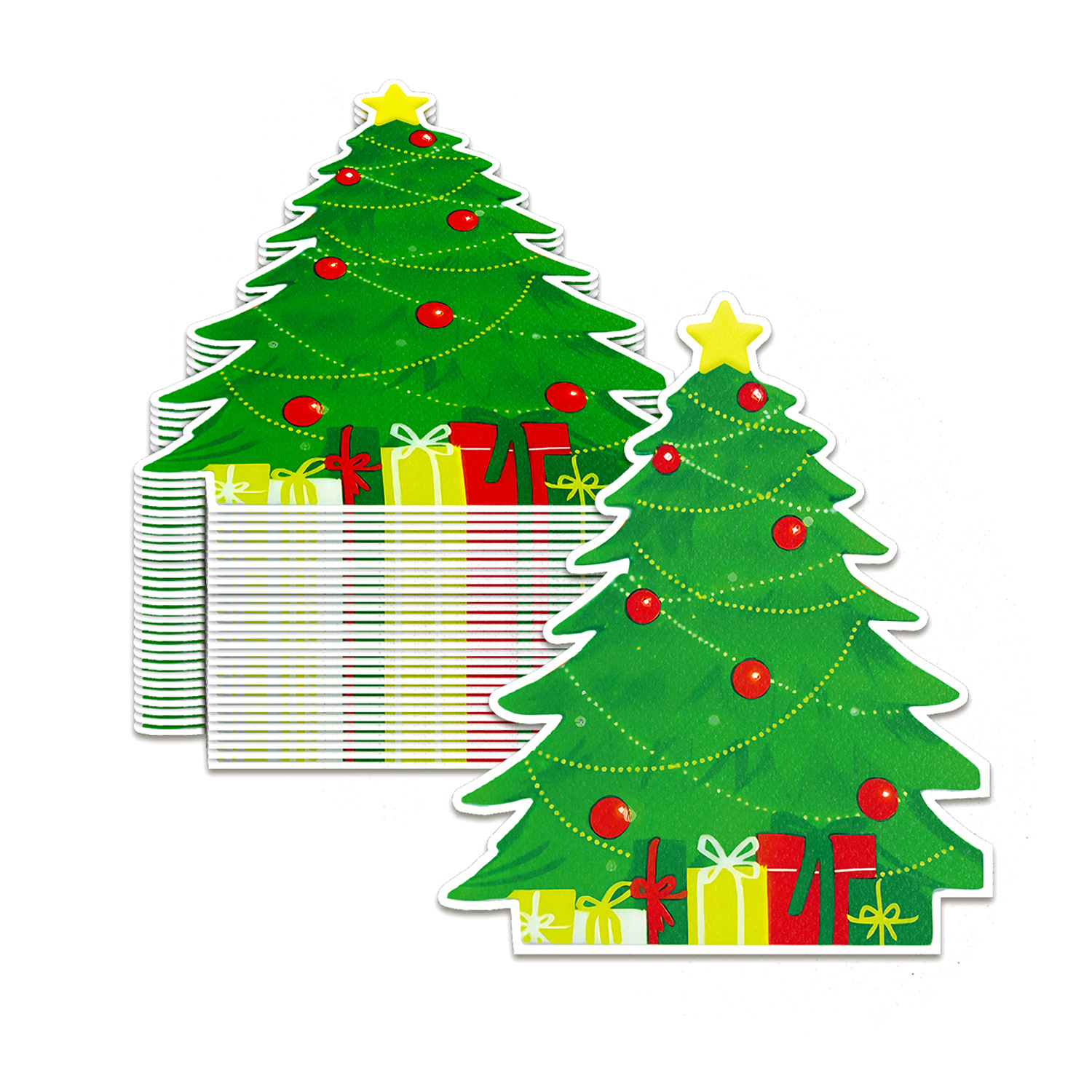 Die-Cut Christmas Tree Napkins