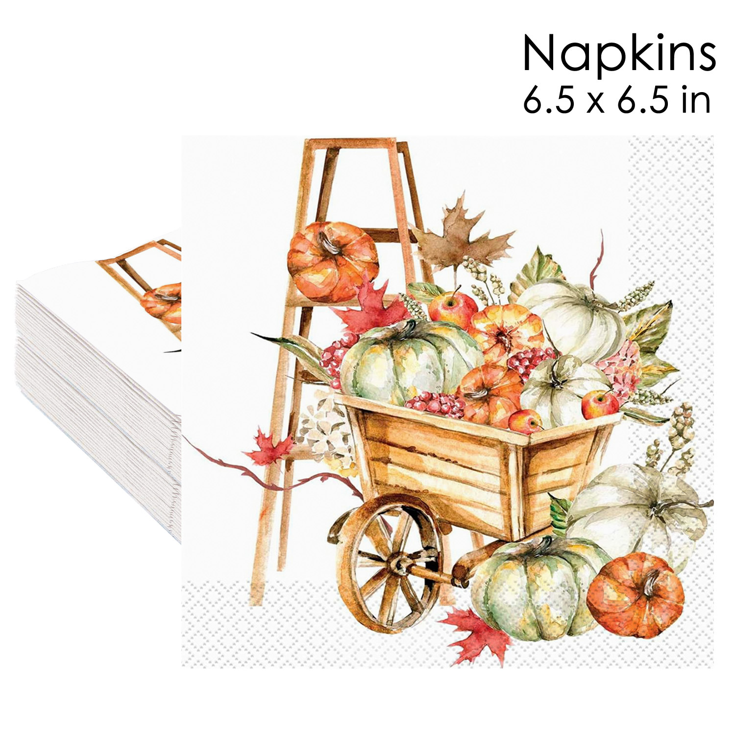 Fall Harvest Wagon Pumpkin Napkins