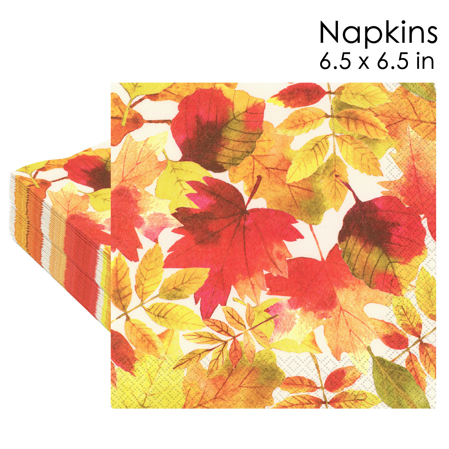 Watercolor Fall Leaves Napkins