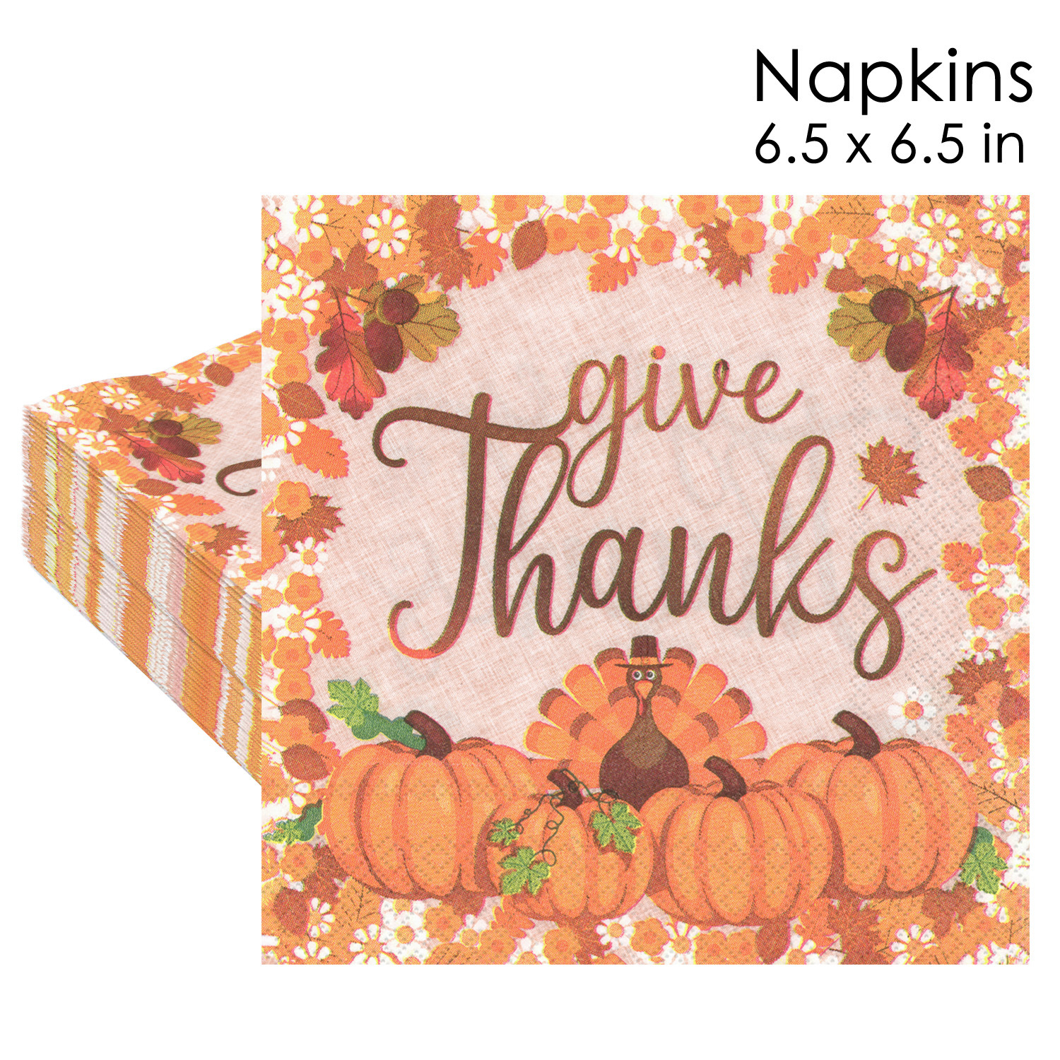 Give Thanks Turkey Napkins