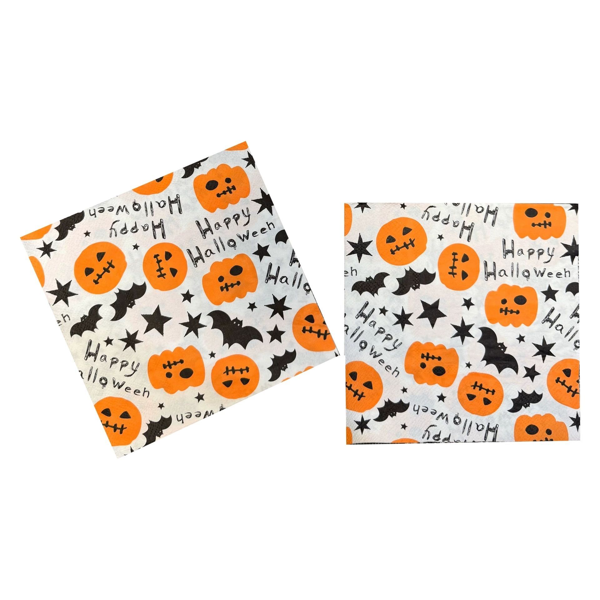 Halloween Pumpkin & Bat Napkins