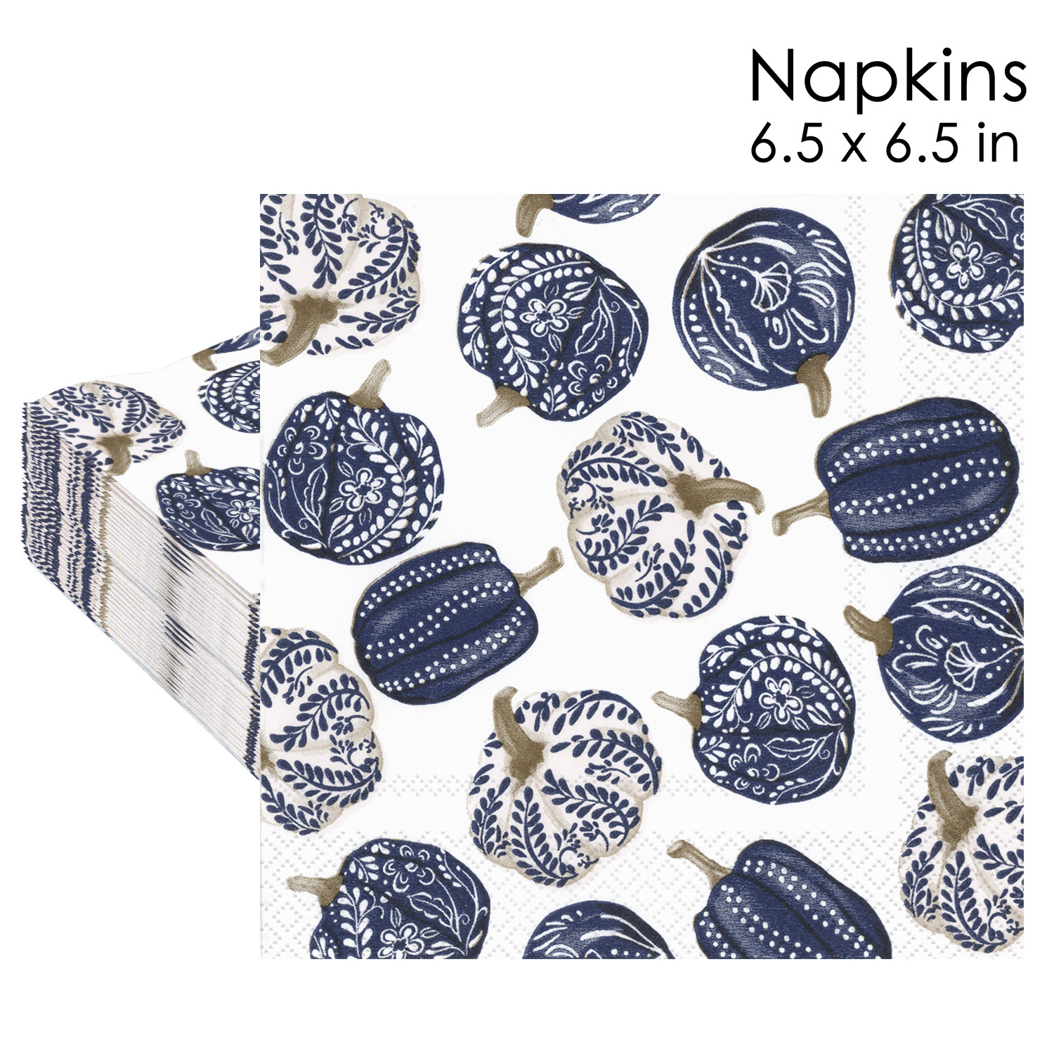 Indigo Blue Pumpkins Napkins