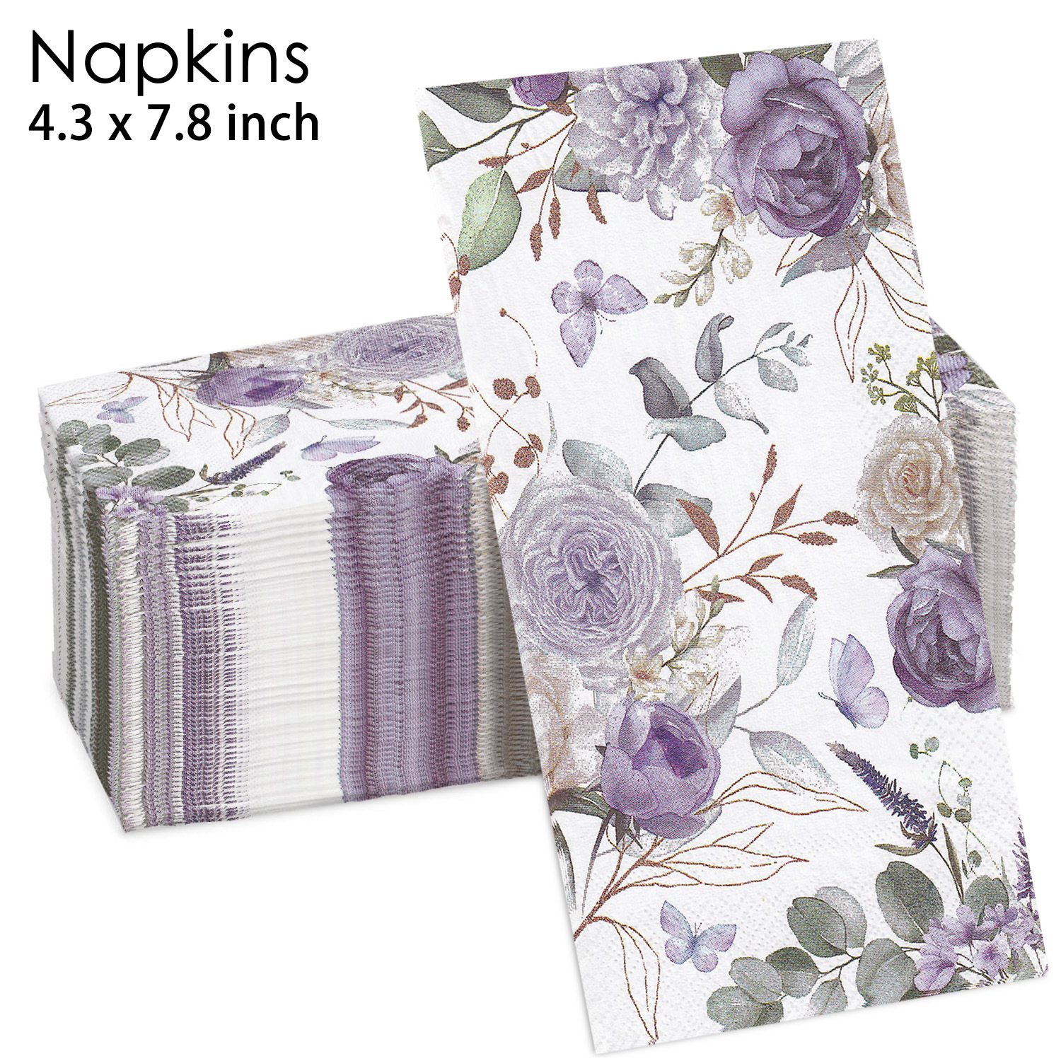Lavender Roses Guest Napkins