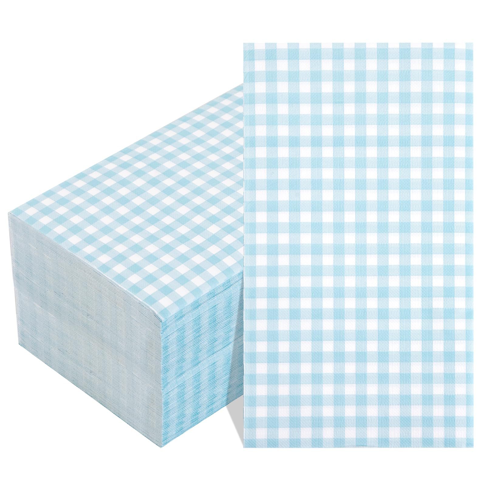 Light Blue Gingham Napkins