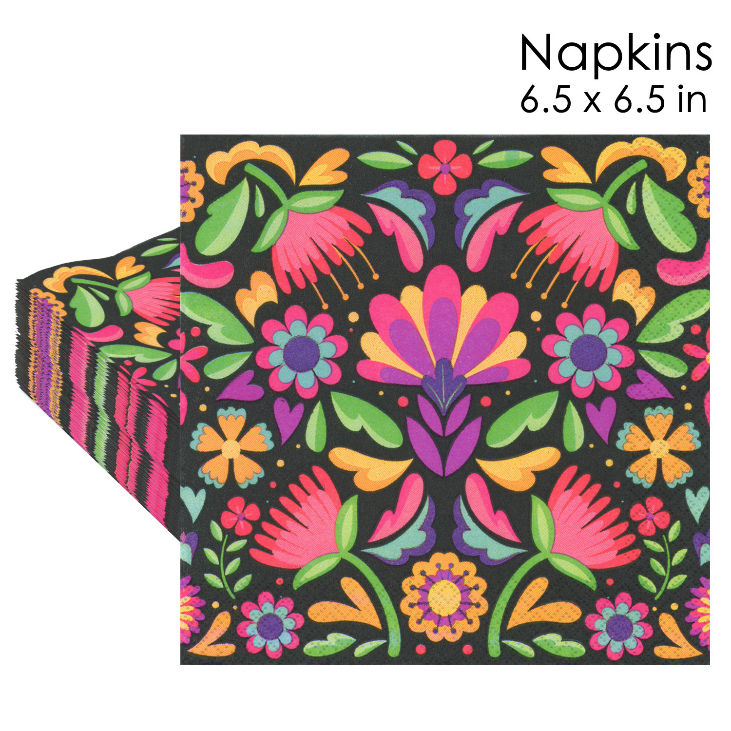 Mexican Folk Flowers Napkins