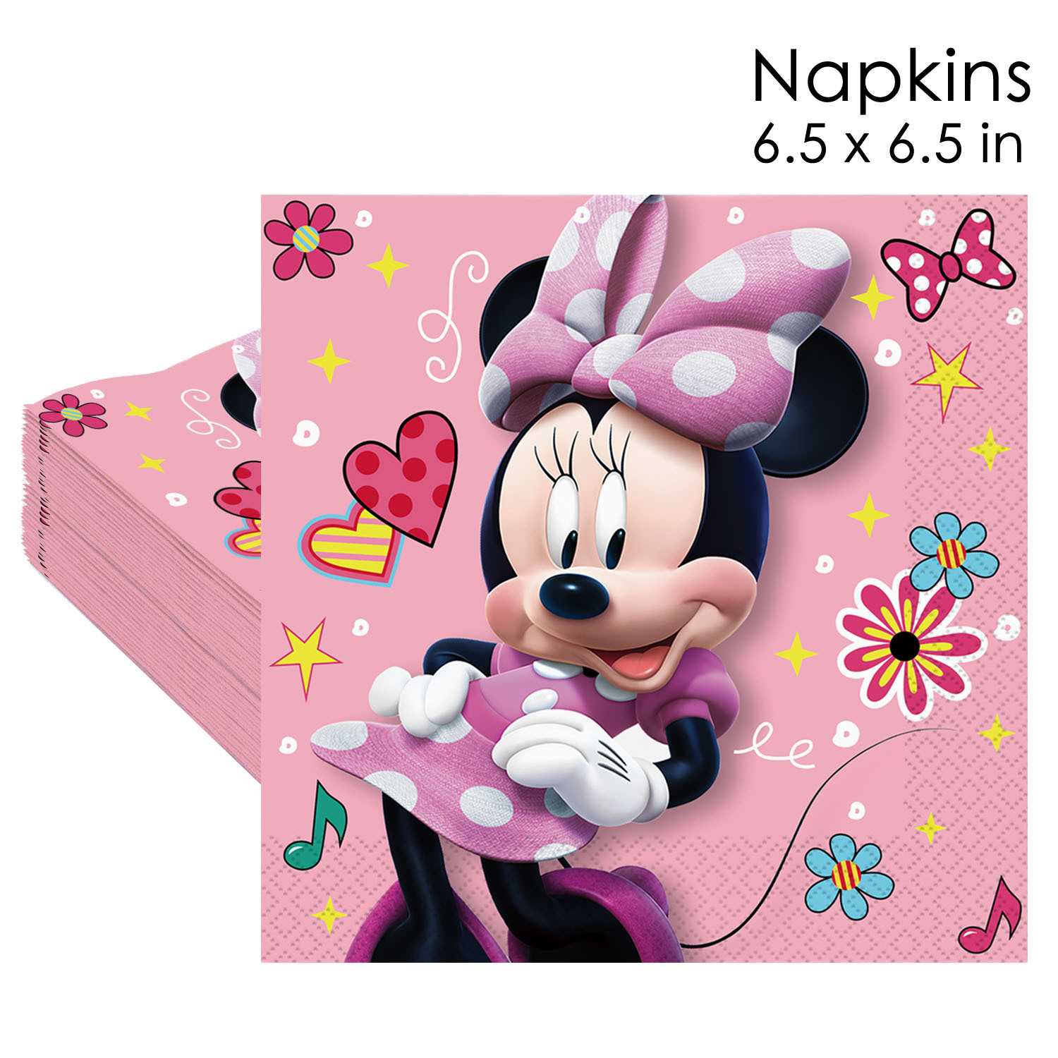 Minnie Mouse Pink Hearts Napkins