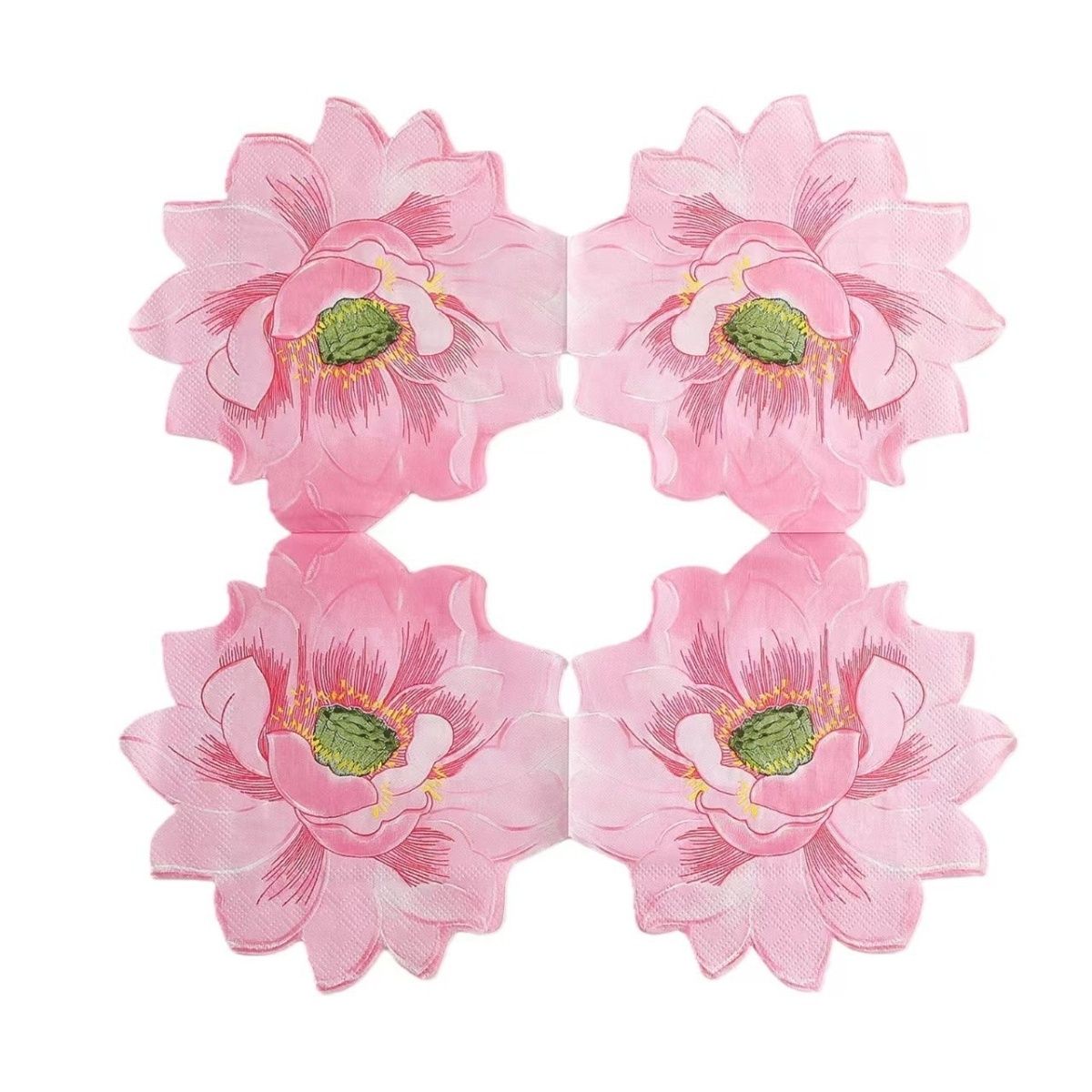 Pink Lotus Die-Cut Napkins