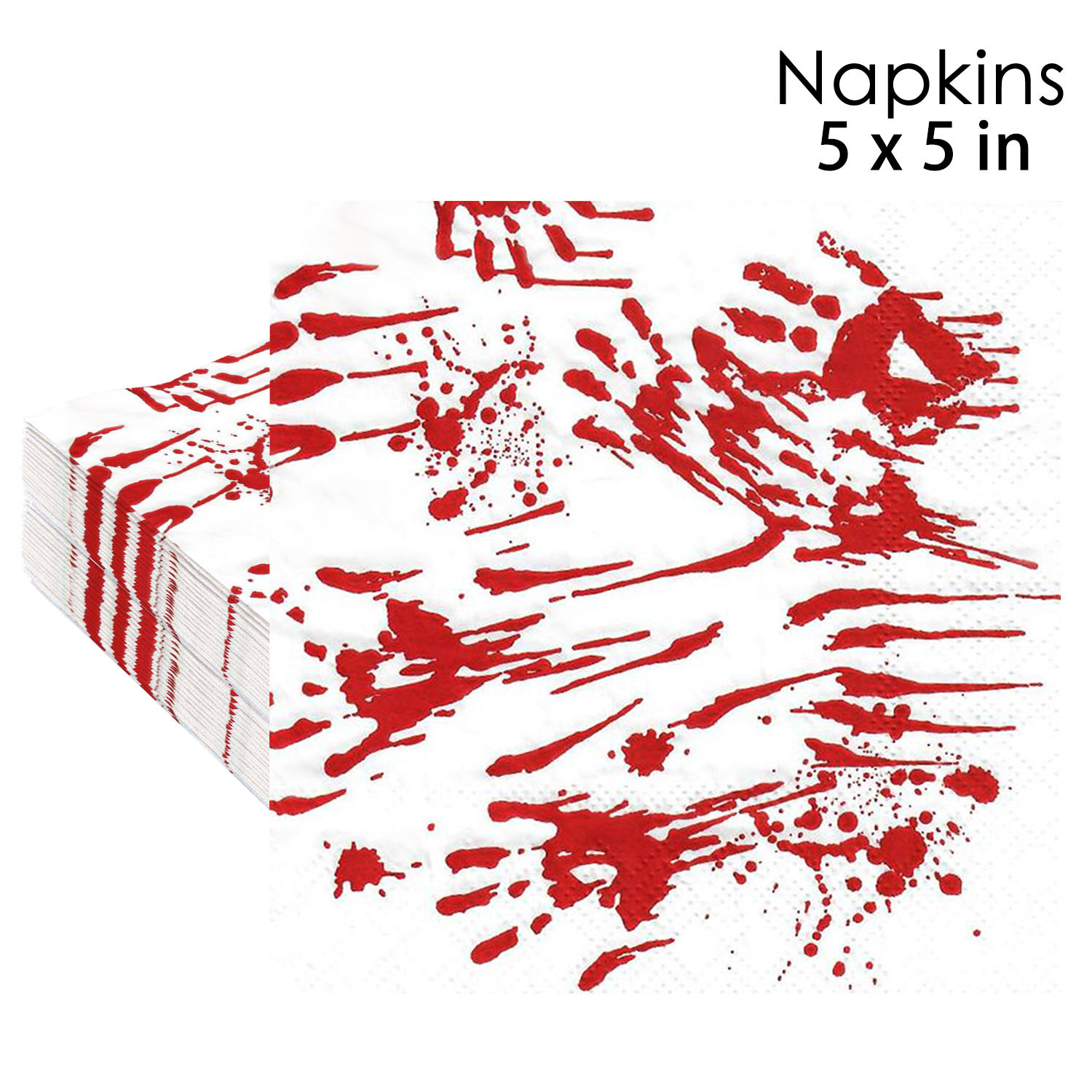 Red Blood Splatter Halloween Napkins