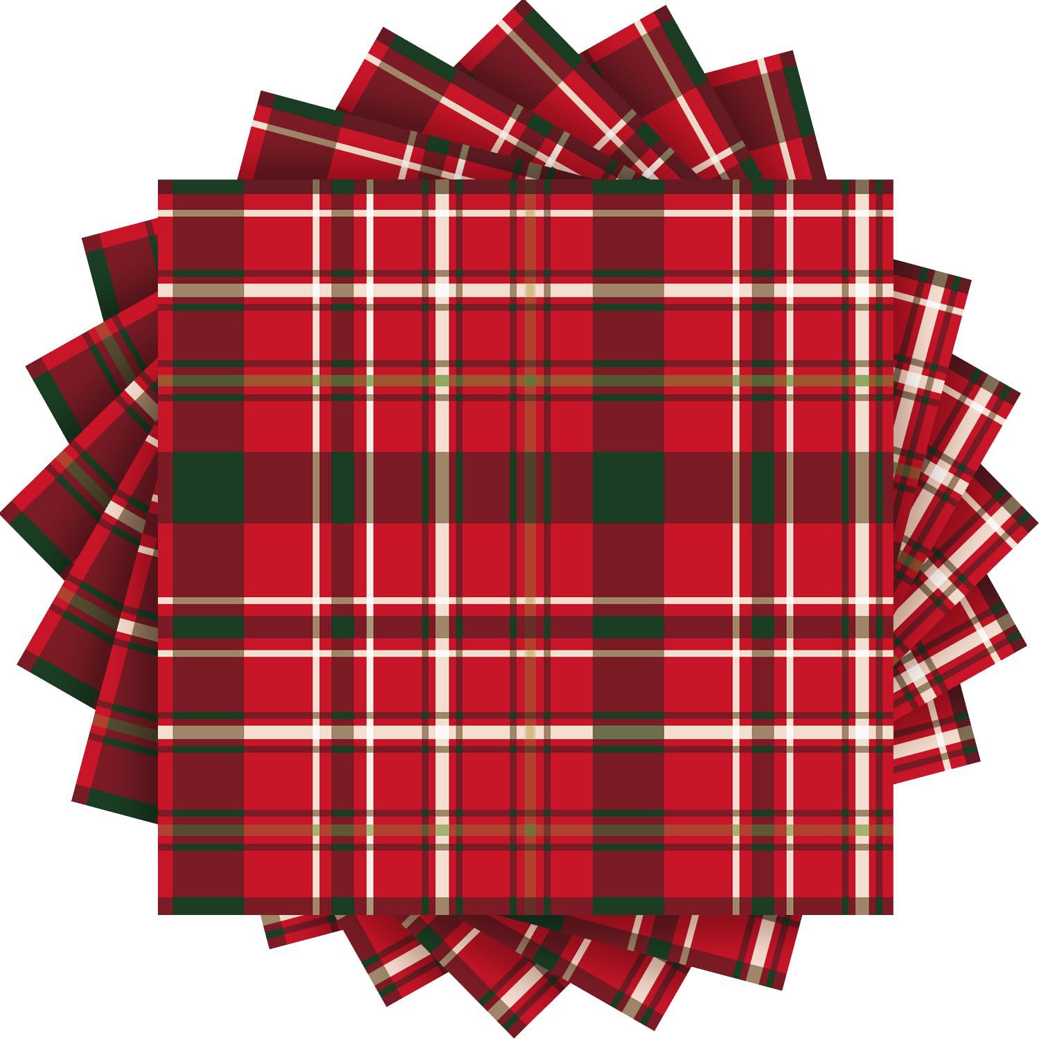 Red Plaid Tartan Napkins