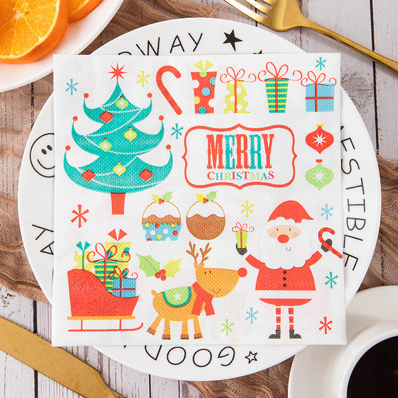 Retro Christmas Icons Napkins