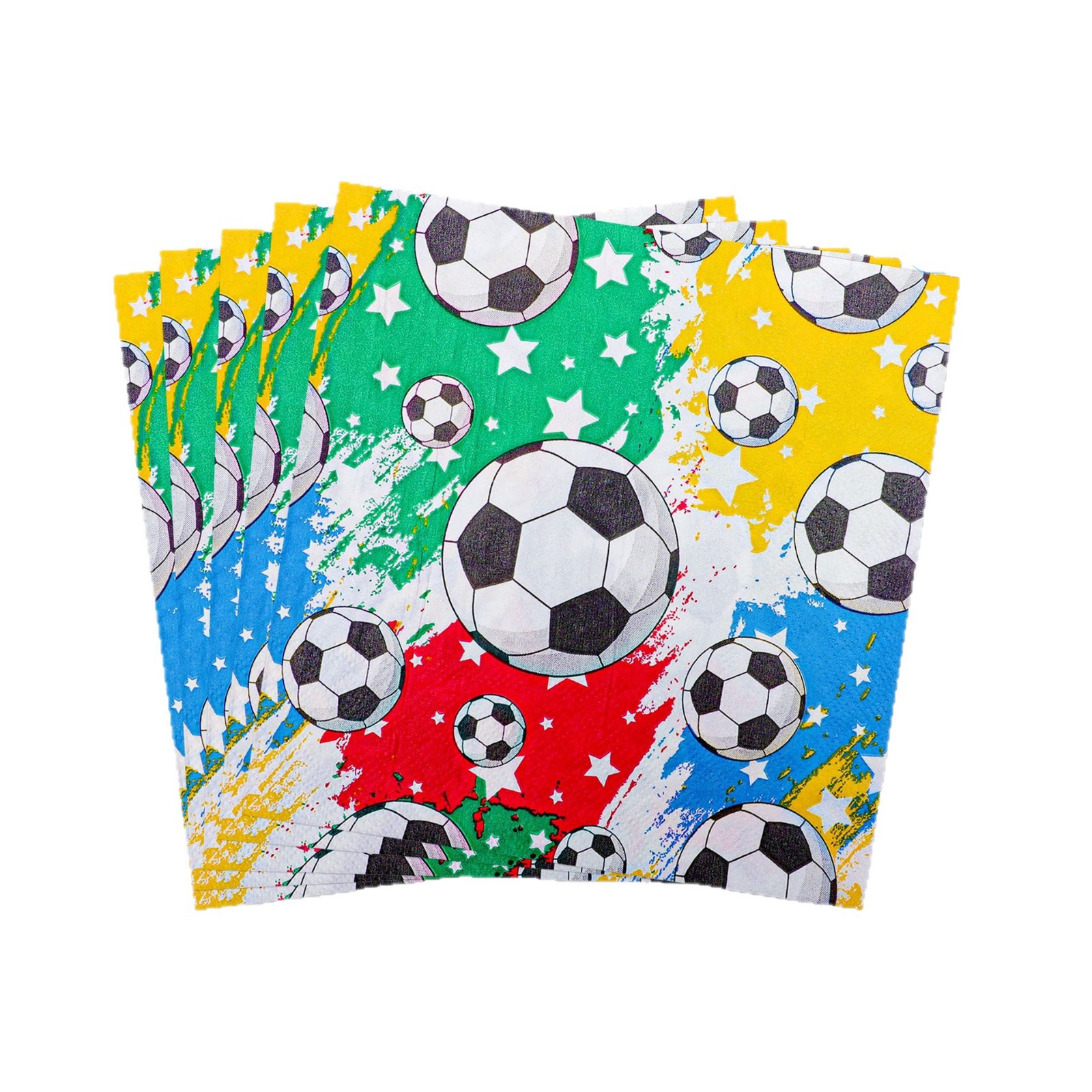 Soccer Ball Paint Splatter Napkins