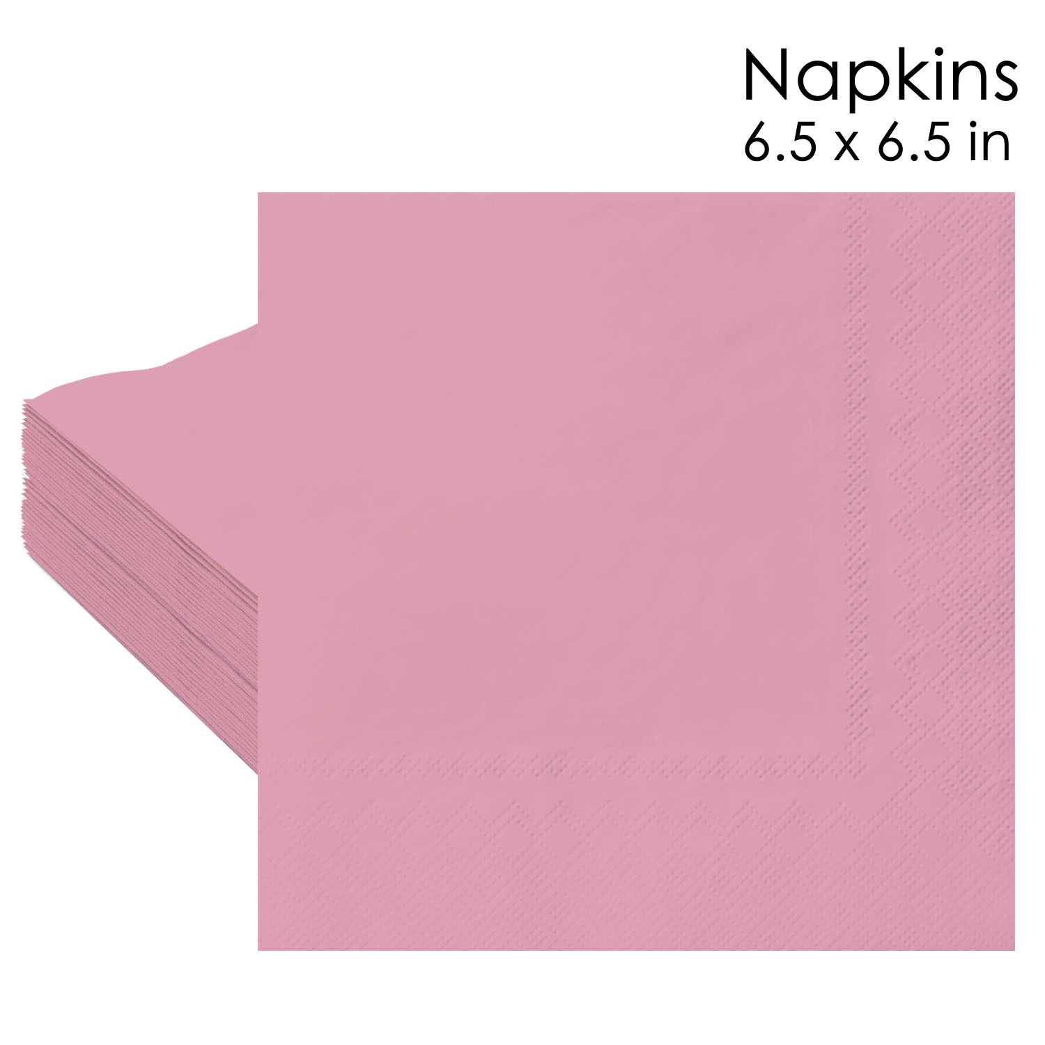 Solid Pink Plain Napkins