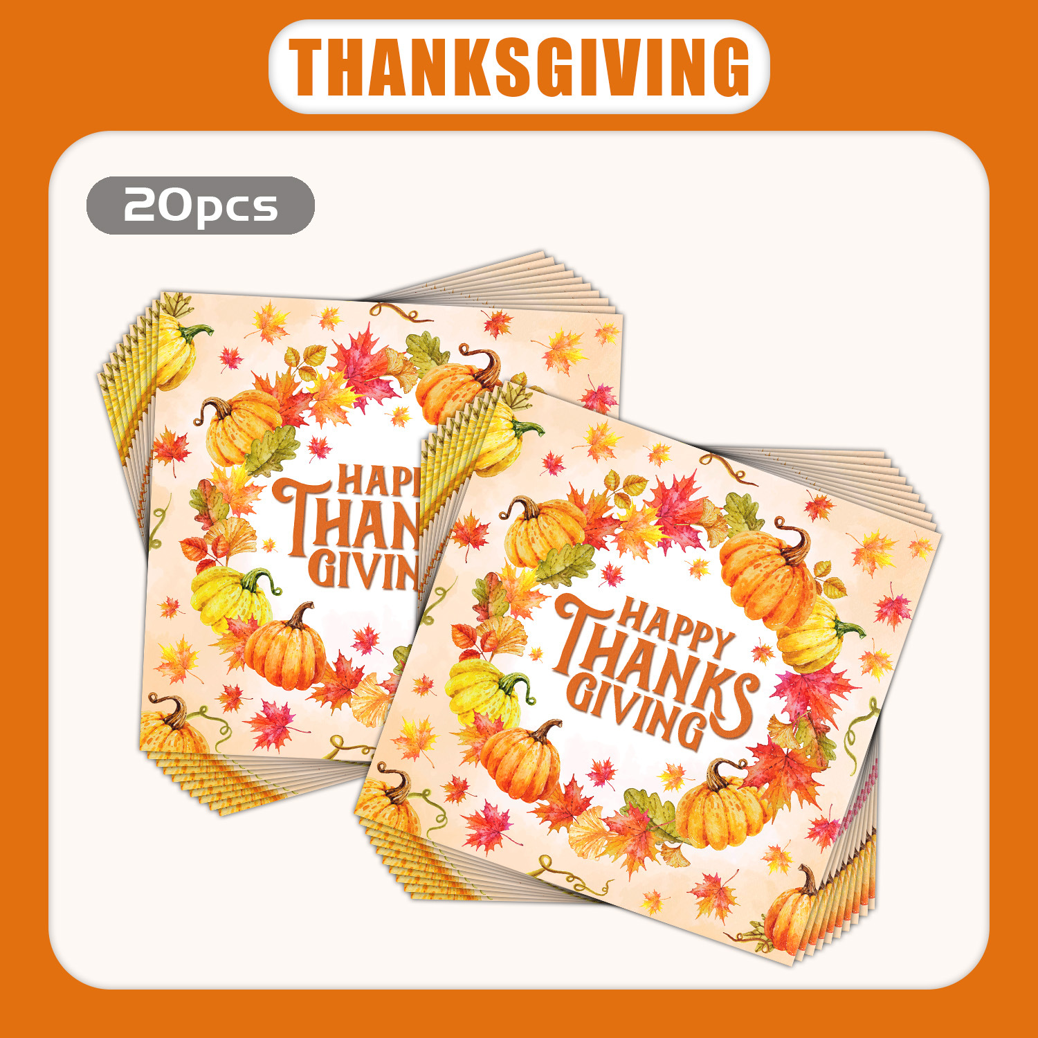 Thanksgiving Pumpkins Napkins