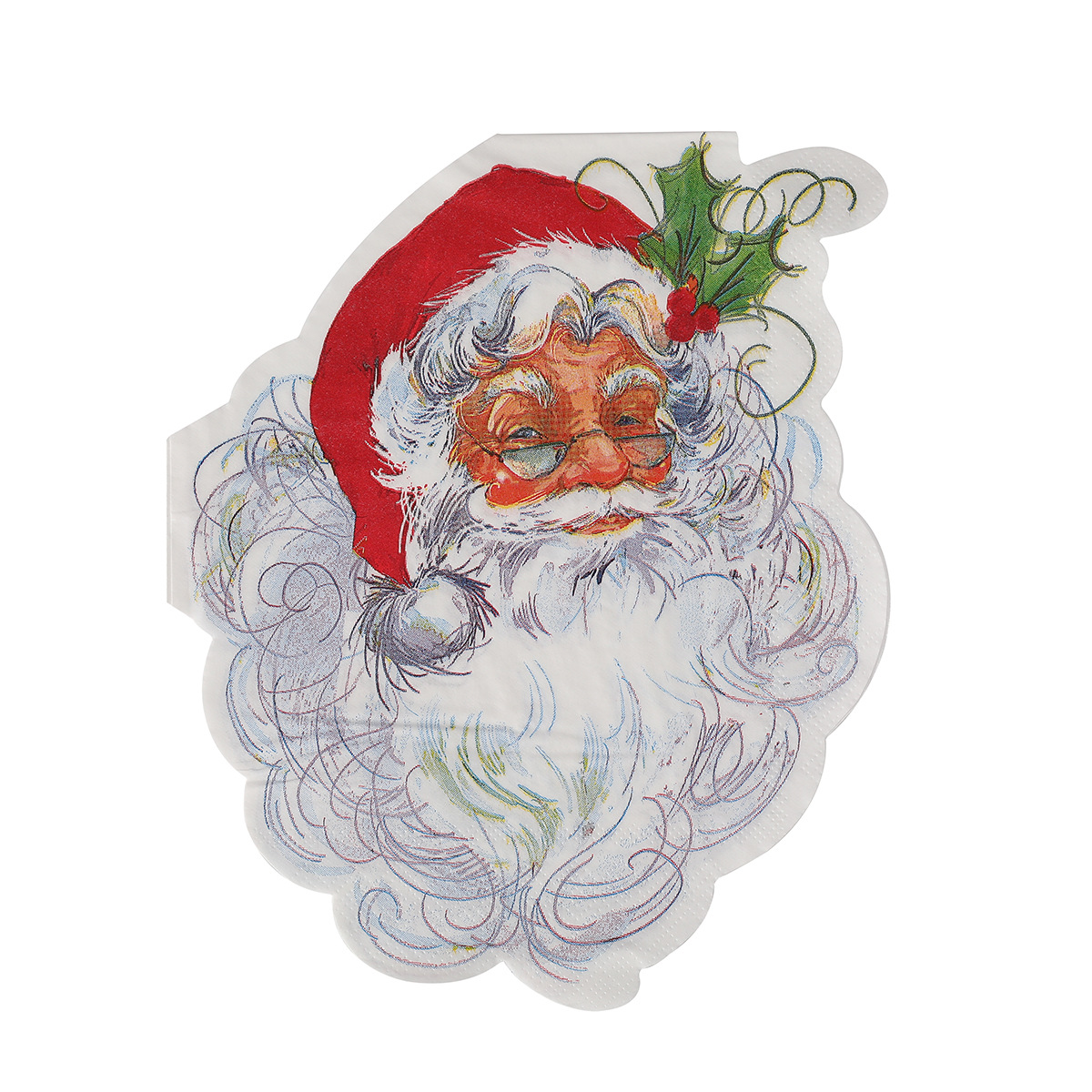 Vintage Santa Face Die-Cut Napkins