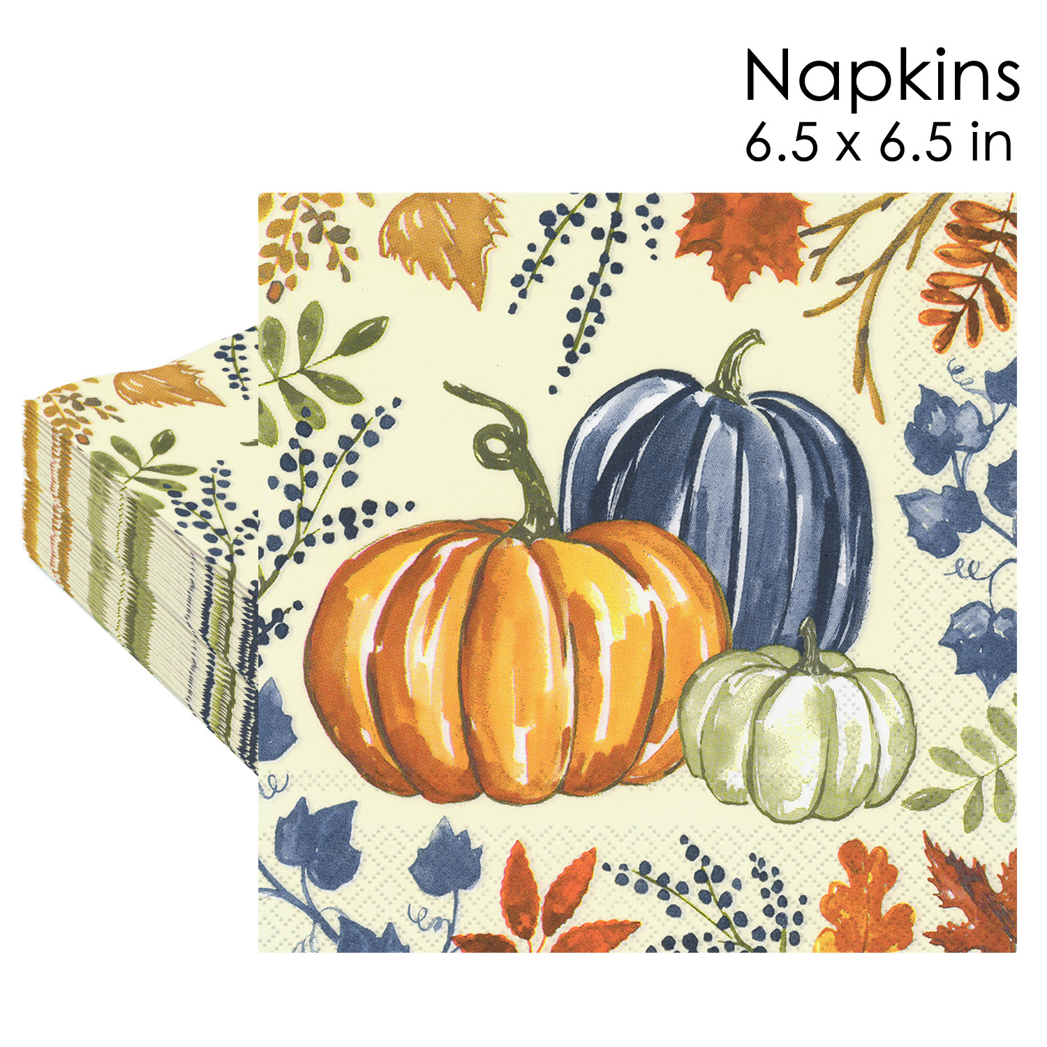 Watercolor Pumpkins Autumn Napkins