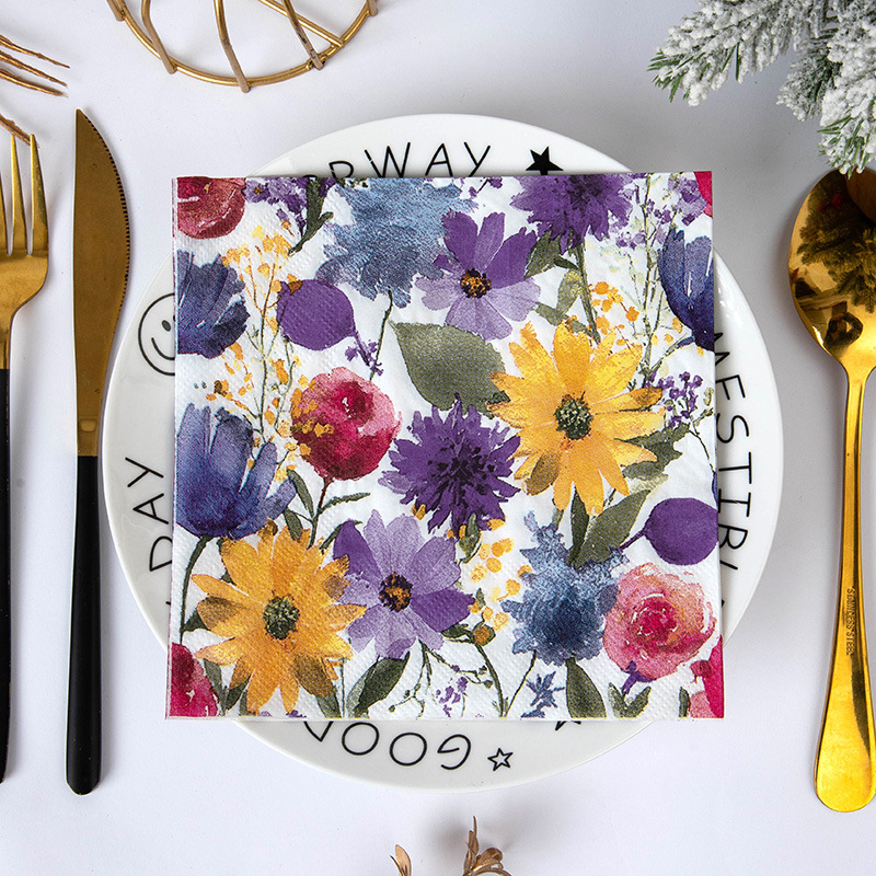 Watercolor Wildflowers Napkins