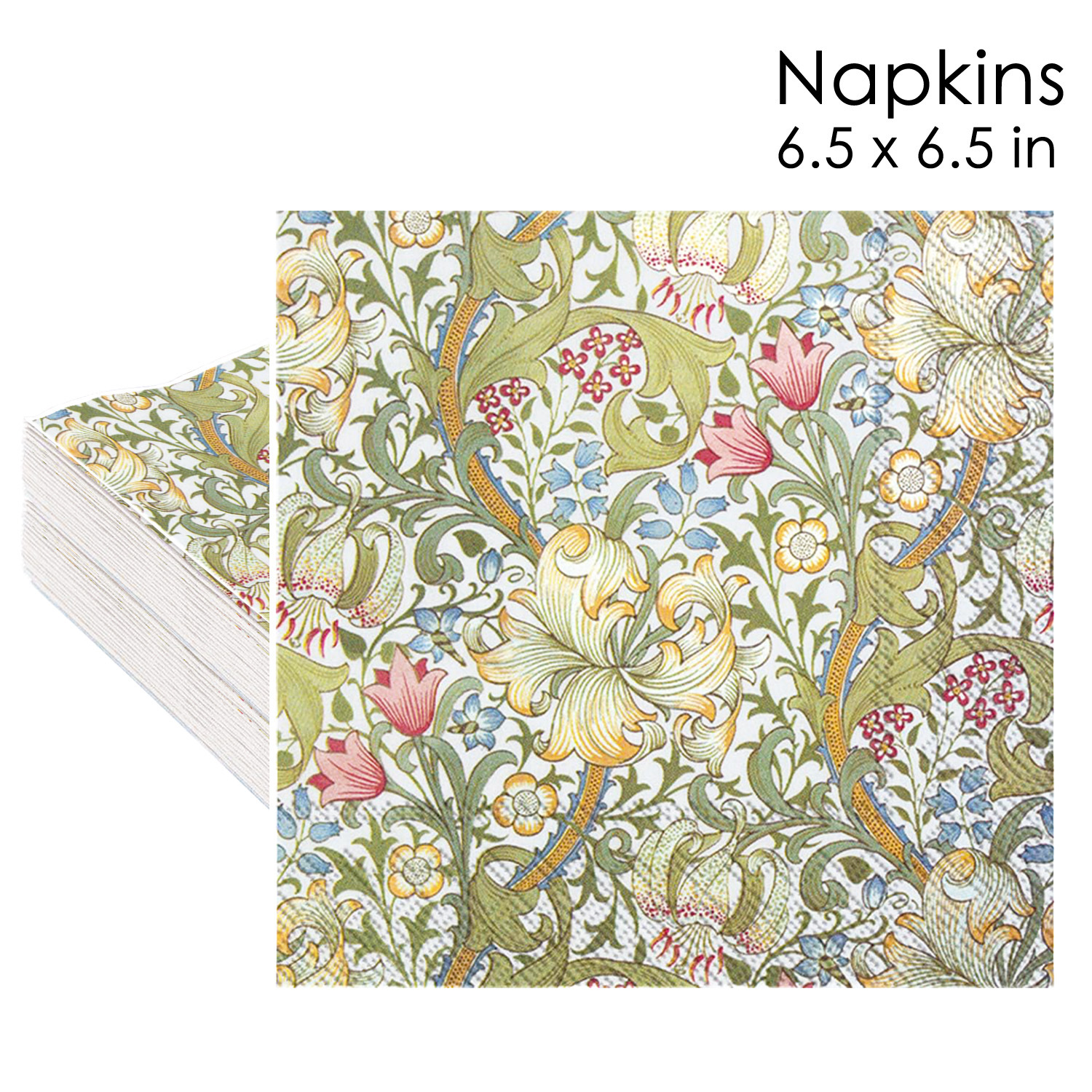 William Morris Art Nouveau Floral Napkins